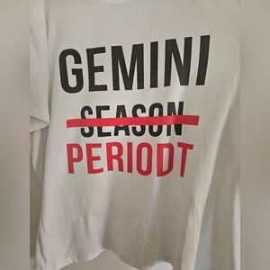 SHEIN Gemini Periodt White Tee
